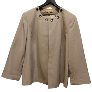 Nipon Boutique Tan Blazer 16W with Grommet Detail